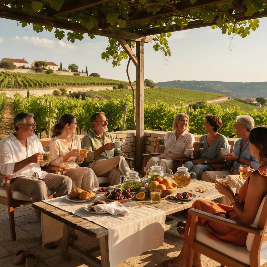 Zeleni čaj s limunom i medom, posluženo u elegantnoj čaši.