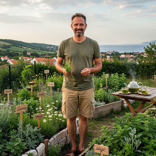 Osoba koja uživa u opuštajućem čaju u udobnoj fotelji.