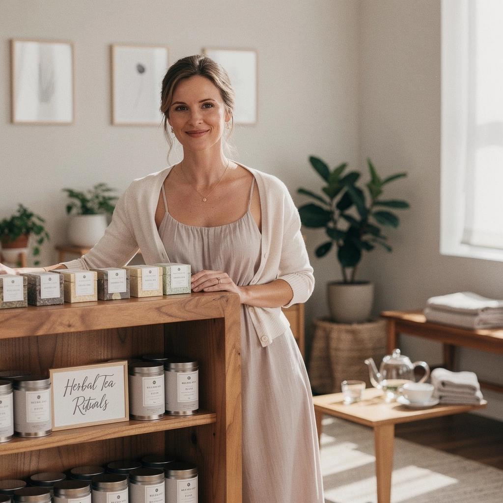 Zatvorena boca čaja s prirodnim sastojcima i etiketom branda.